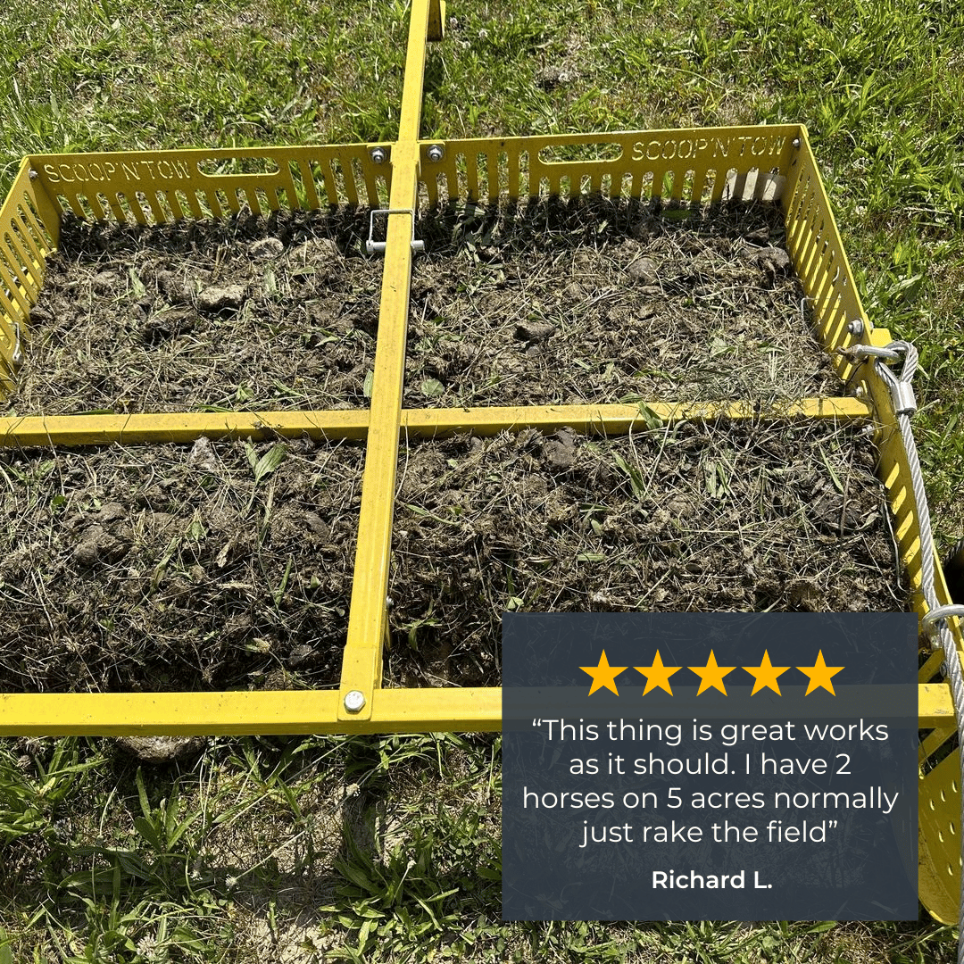 Scoop'N'Tow Manure Scooper / Paddock Field Cleaner + Trailer