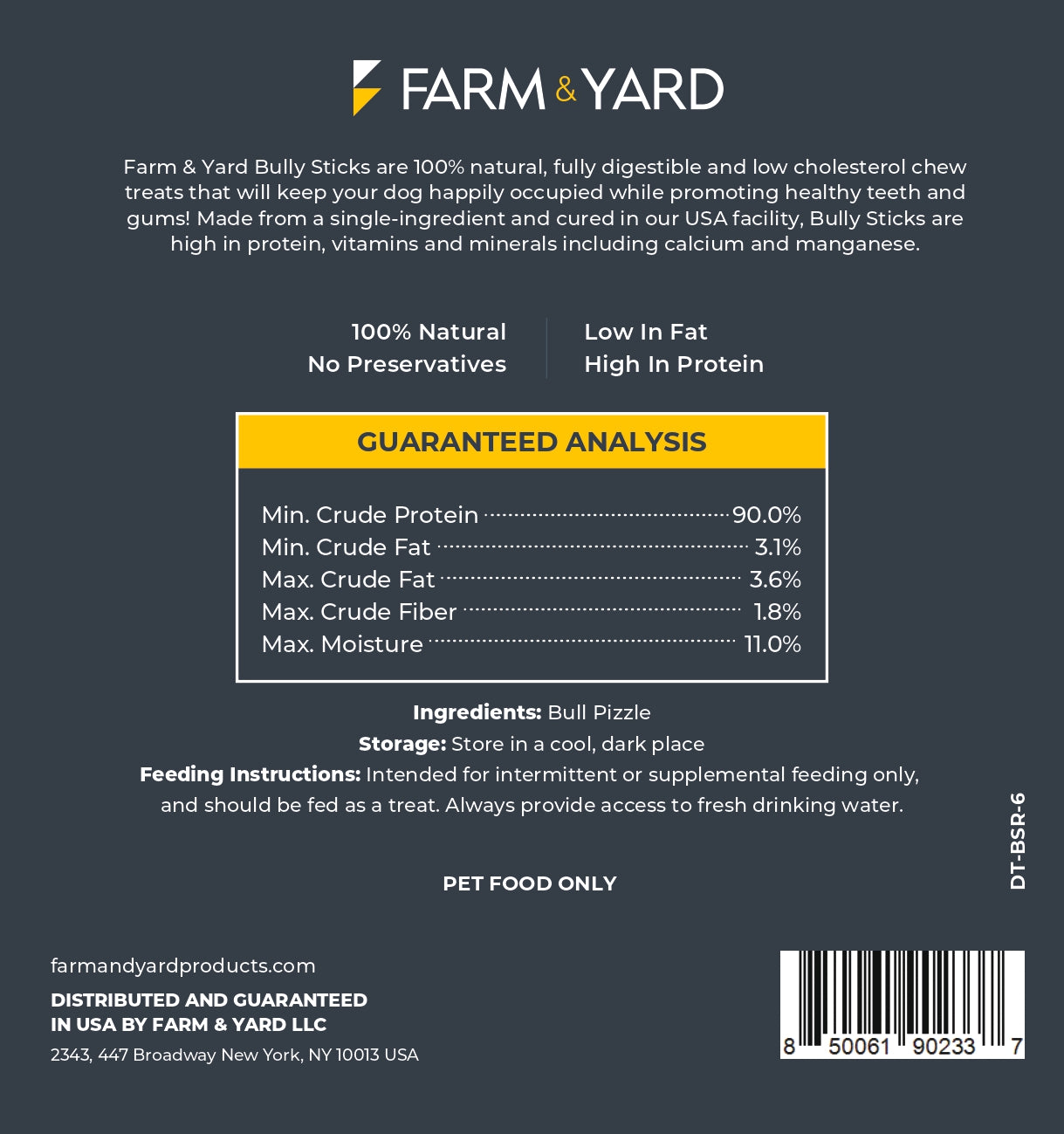 Single Ingredient Dog Treat - Bully Stick Regular