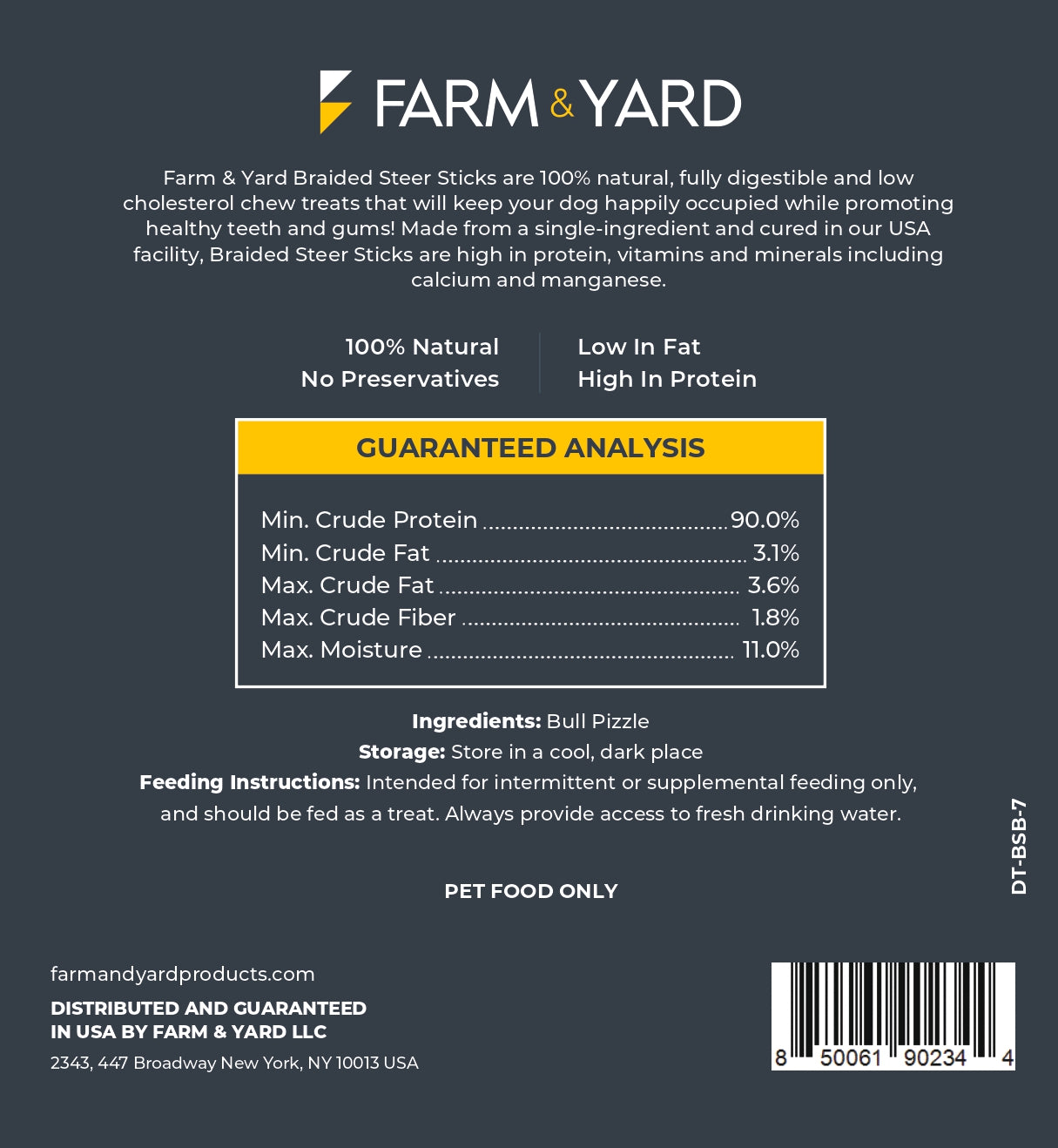 Single Ingredient Dog Treat - Braided Bully Sticks