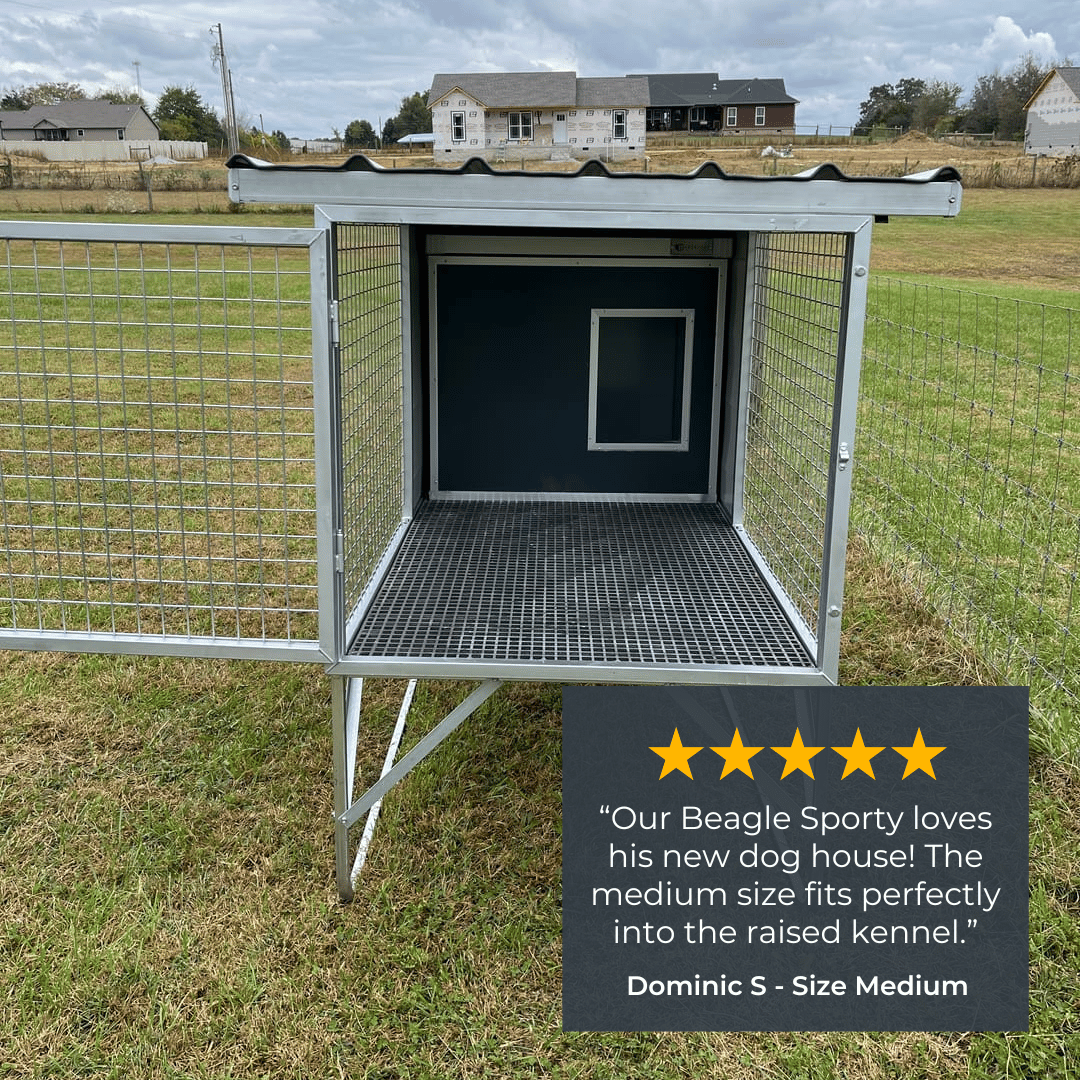 1-Bay Raised Safety Kennel with CozyCube Bundle