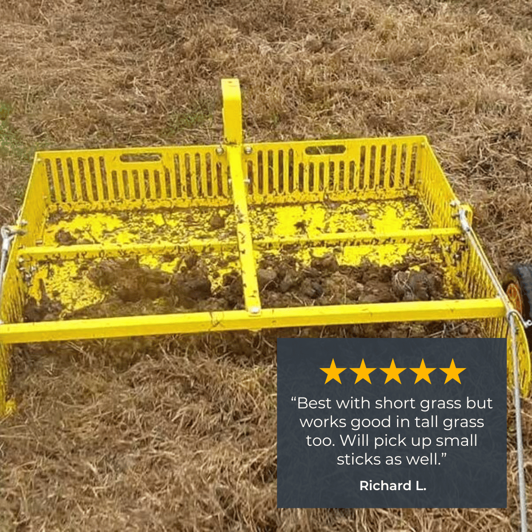 Scoop'N'Tow 2-in-1 Manure Scooper / Paddock Field Cleaner + Trailer