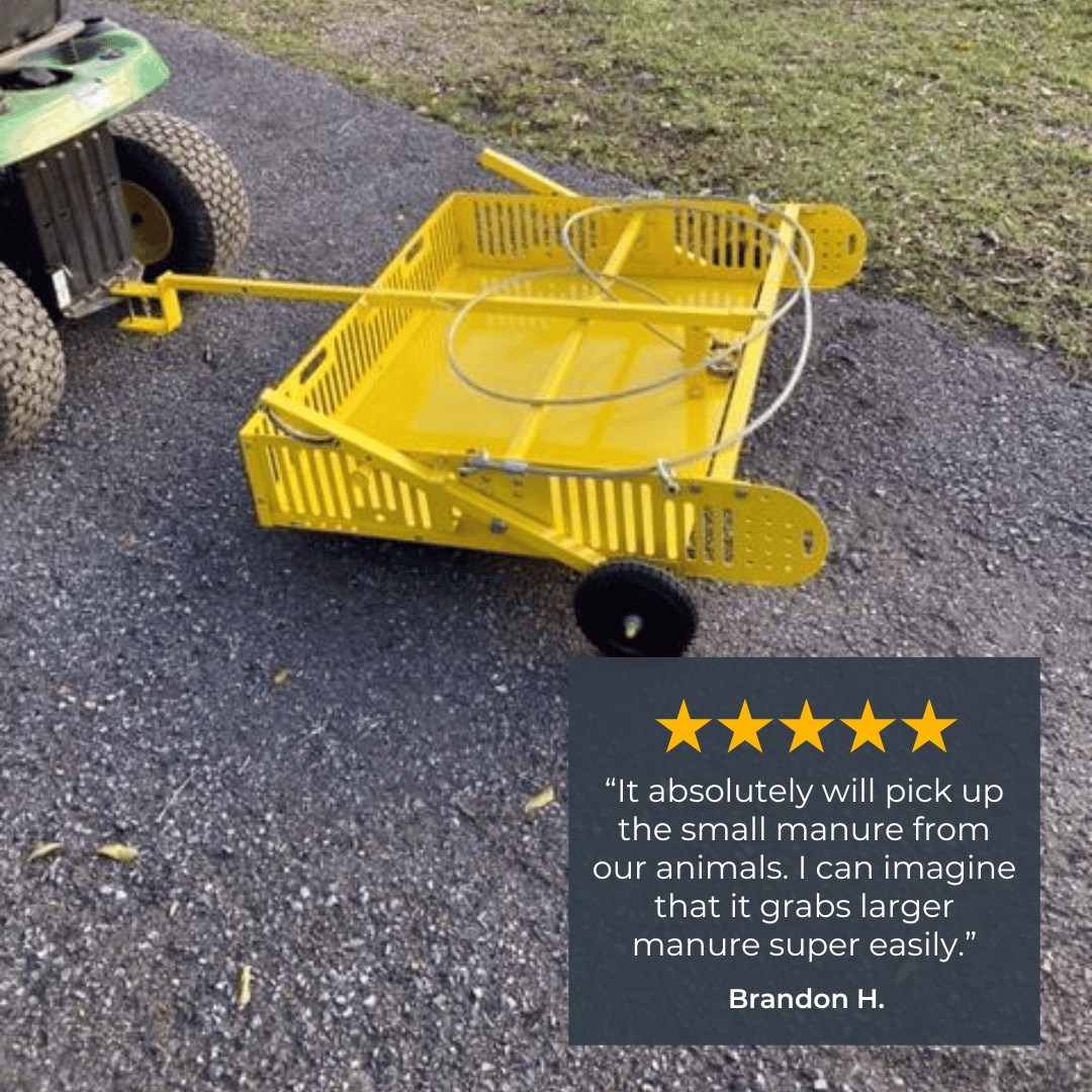 Scoop'N'Tow 2-in-1 Manure Scooper / Paddock Field Cleaner + Trailer