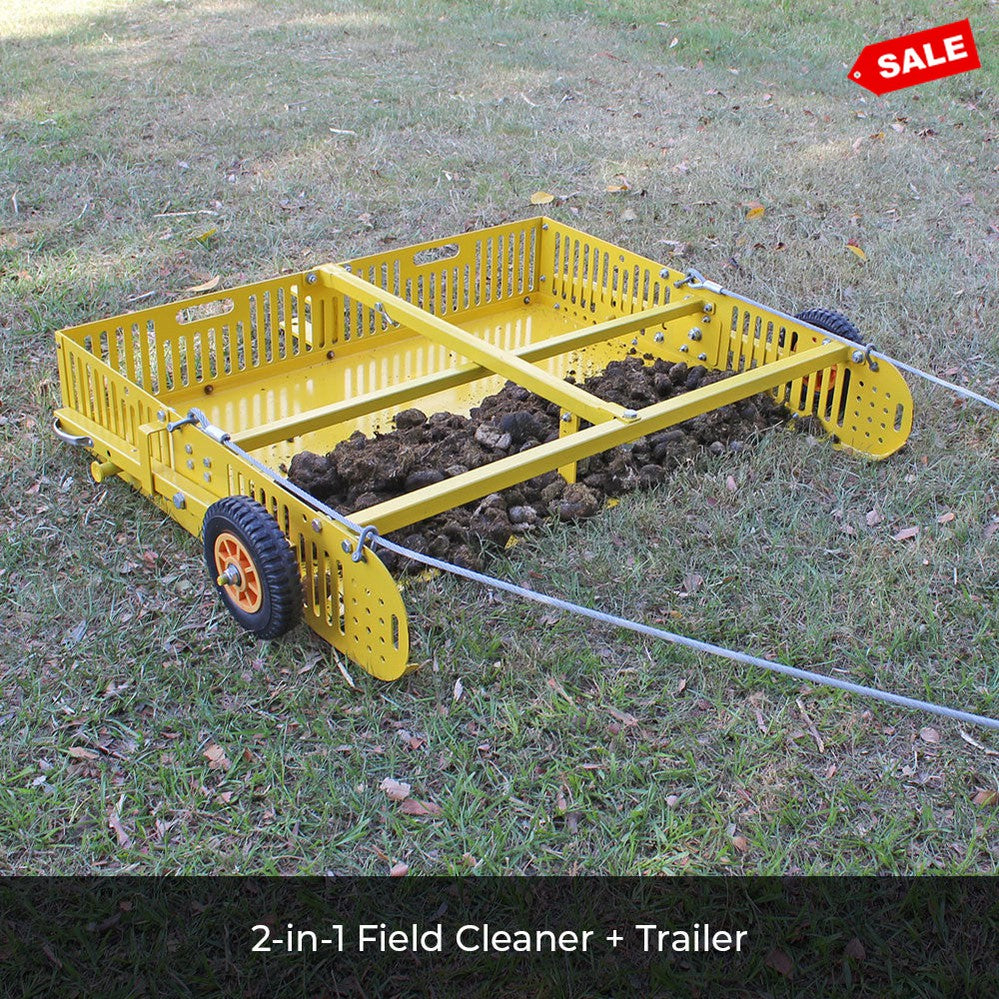 Scoop'N'Tow Manure Scooper / Paddock Field Cleaner + Trailer