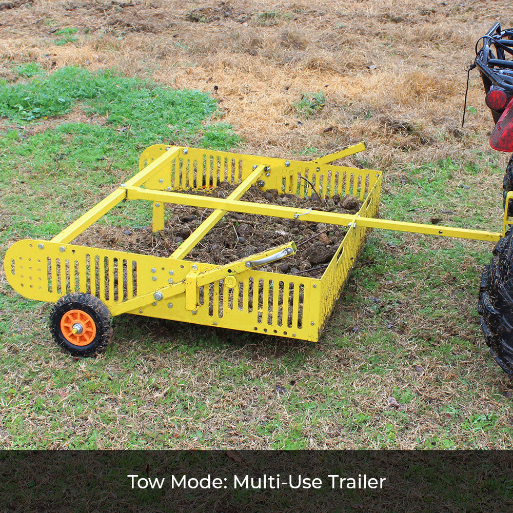 Scoop'N'Tow 2-in-1 Manure Scooper / Paddock Field Cleaner + Trailer