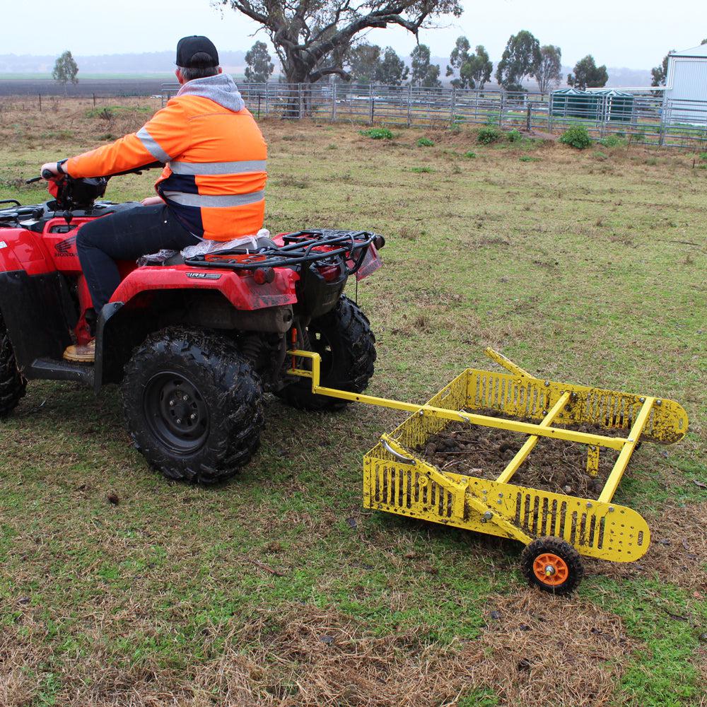Scoop'N'Tow Manure Scooper / Paddock Field Cleaner + Trailer