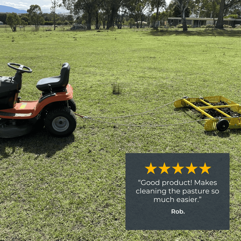 Field Cleaner Scoop'N'Tow Manure Scooper / Paddock Field Cleaner + Trailer